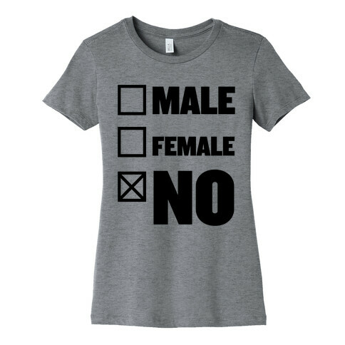 Male, Female, No Womens T-Shirt