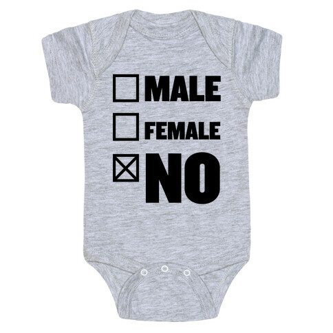 Male, Female, No Baby One-Piece
