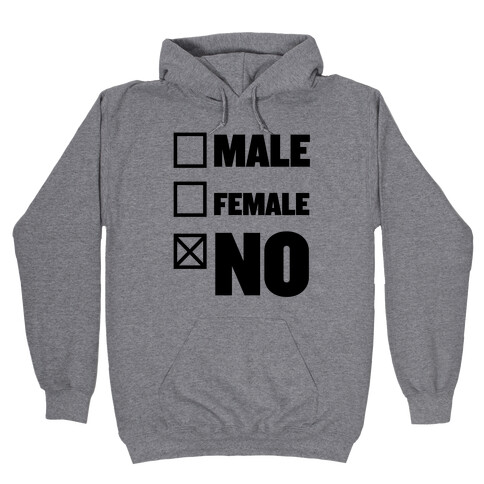 Male, Female, No Hooded Sweatshirt