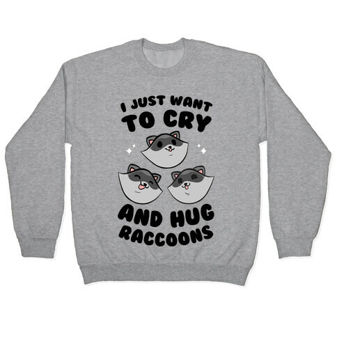 I Just Want To Cry And Hug Raccoons Pullover