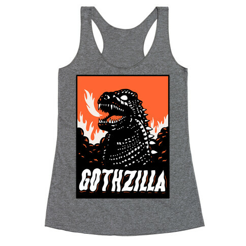 Gothzilla Goth Godzilla Racerback Tank Top