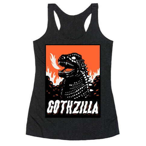 Gothzilla Goth Godzilla Racerback Tank Top