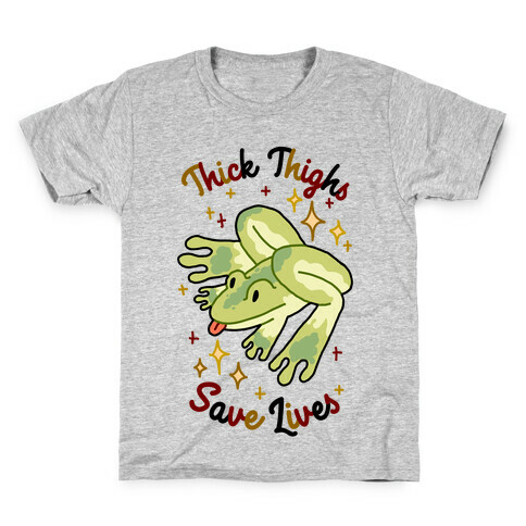 Thick Thighs Save Lives (Frog) Kids T-Shirt