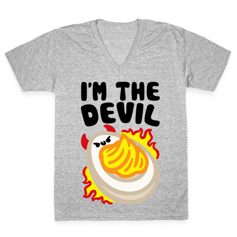 I'm The Devil Deviled Egge V-Neck Tee Shirt
