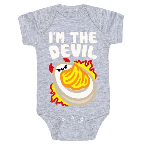 I'm The Devil Deviled Egg White Print Baby One-Piece