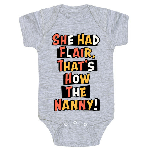 Nanny Sitcom Theme Parody (Two) Baby One-Piece
