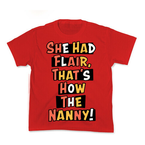 Nanny Sitcom Theme Parody White Print (Two) Kids T-Shirt