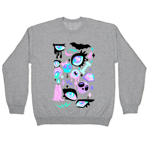 Pastel Goth Eyes Pattern Pullover