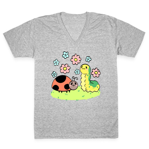 Cute Buggy Friends V-Neck Tee Shirt