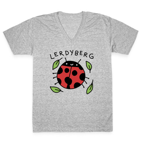 Lerdyberg Derpy Ladybug V-Neck Tee Shirt