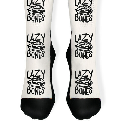 Lazy Bones Cat Skeleton Sock