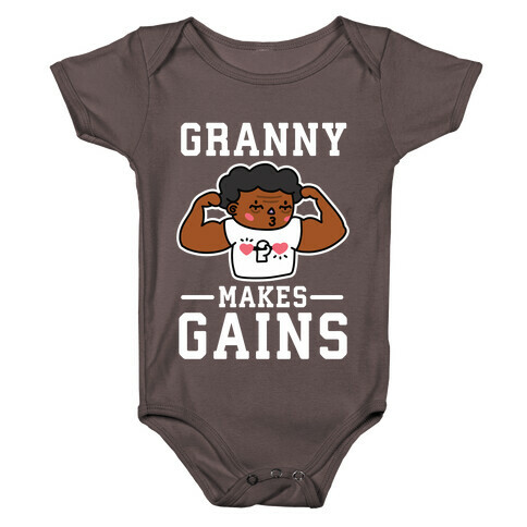 Granny Makes Gains Baby One-Piece