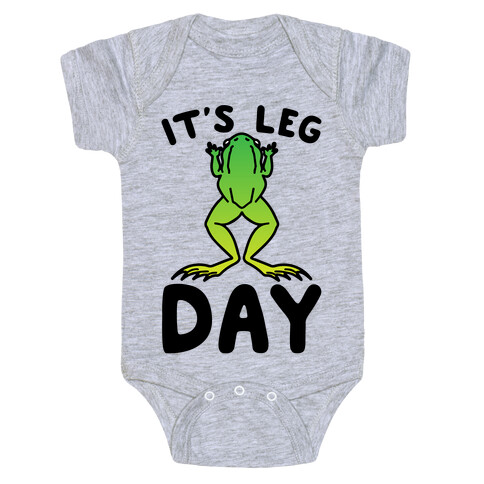 It's Leg Day Frog Parody Baby One-Piece