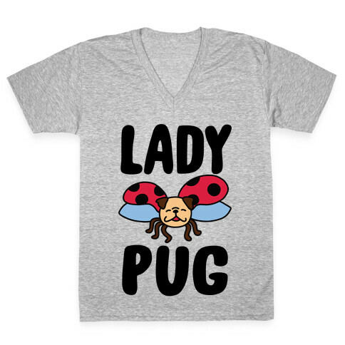 Ladypug V-Neck Tee Shirt