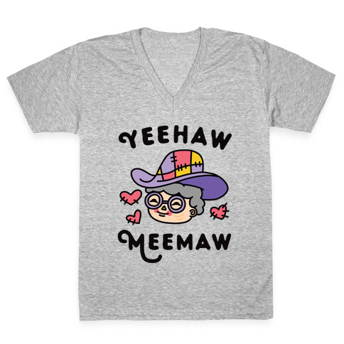 Yeehaw Meemaw V-Neck Tee Shirt