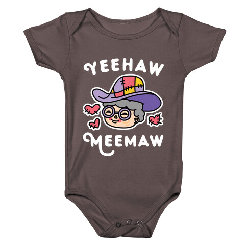 Yeehaw Meemaw Baby One-Piece