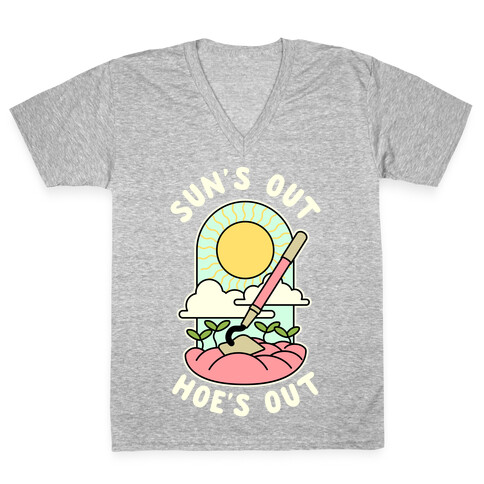 Sun's Out Hoe's Out V-Neck Tee Shirt