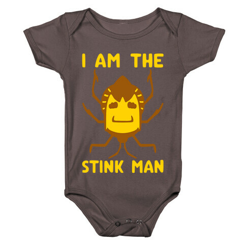 I Am The Stink Man Stink Bug Parody White Print Baby One-Piece