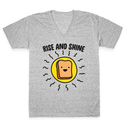 Rise And Shine Bread V-Neck Tee Shirt