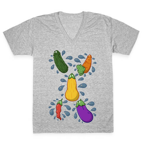 Penis Produce V-Neck Tee Shirt