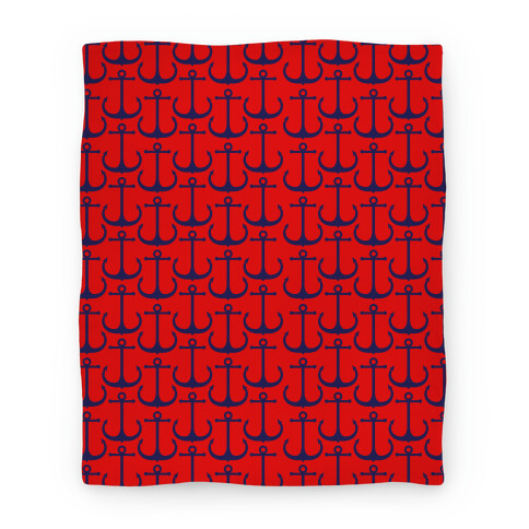 Anchor Pattern Blanket (Red) Blanket