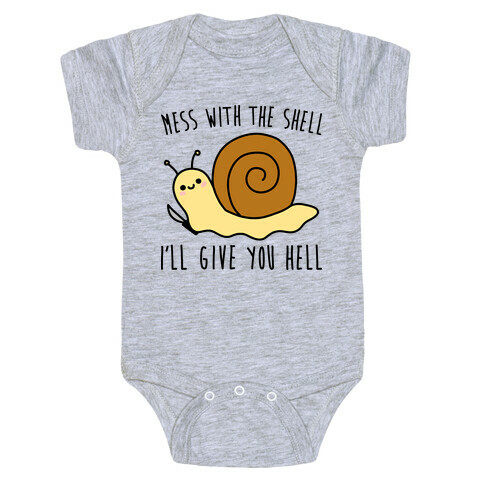 Mess With The Shell I'll Give You Hell Baby One-Piece