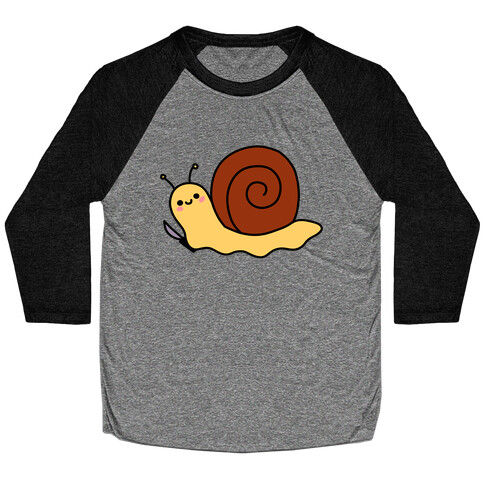 Snail With Knife Baseball Tee