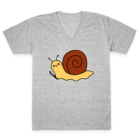 Snail With Knife V-Neck Tee Shirt