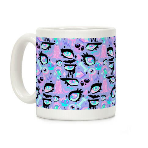 Pastel Goth Eyes Pattern Coffee Mug