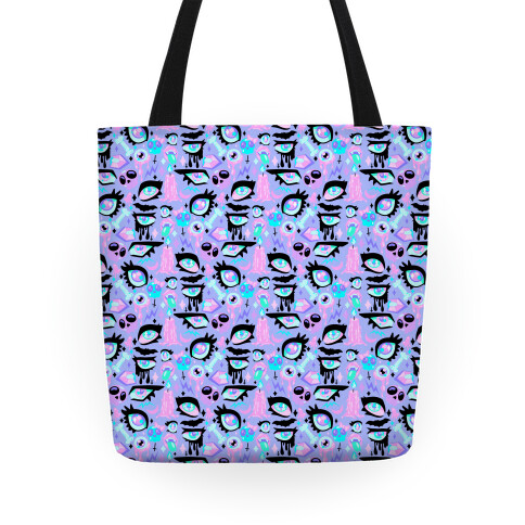 Pastel Goth Eyes Pattern Tote