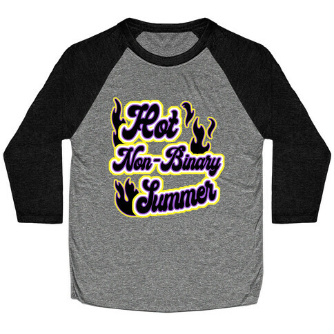 Hot Non-Binary Summer Baseball Tee