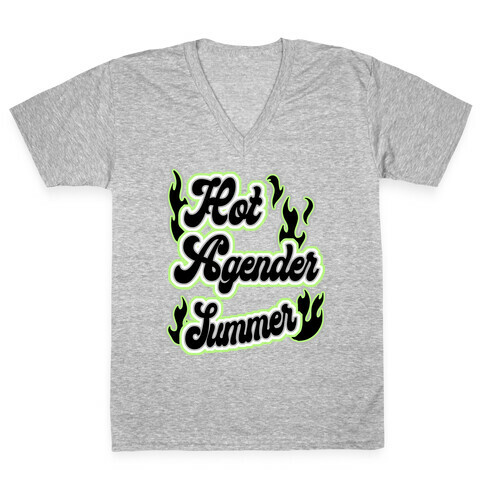 Hot Agender Summer V-Neck Tee Shirt