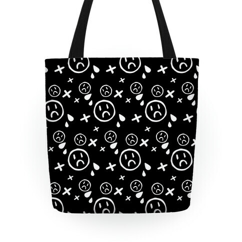 Emo Pattern Black Tote