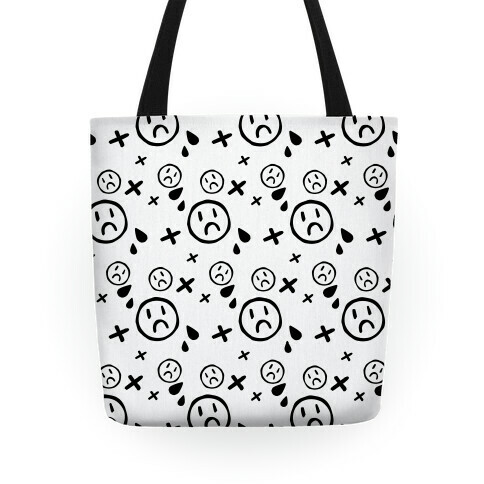 Emo Pattern White Tote