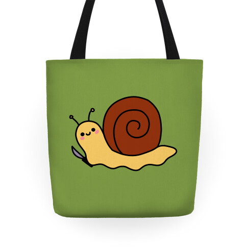 Snail With Knife Tote