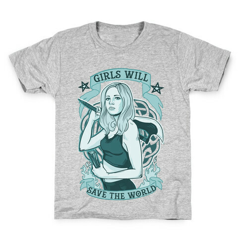 Girls Will Save The World Kids T-Shirt