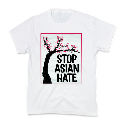 Stop Asian Hate Plum Blossoms Kids T-Shirt