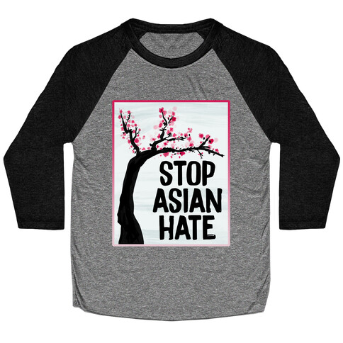 Stop Asian Hate Plum Blossoms Baseball Tee