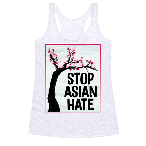 Stop Asian Hate Plum Blossoms Racerback Tank Top