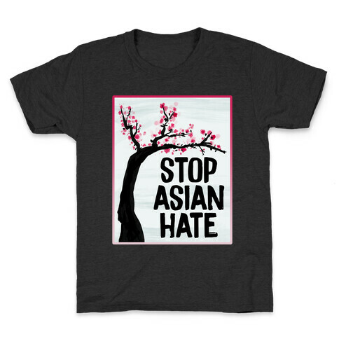 Stop Asian Hate Plum Blossoms Kids T-Shirt