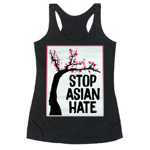 Stop Asian Hate Plum Blossoms Racerback Tank Top