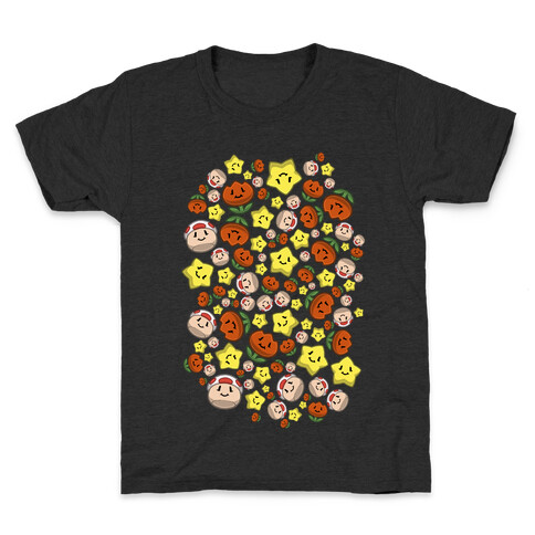 Stuffed Powerups Pattern Kids T-Shirt