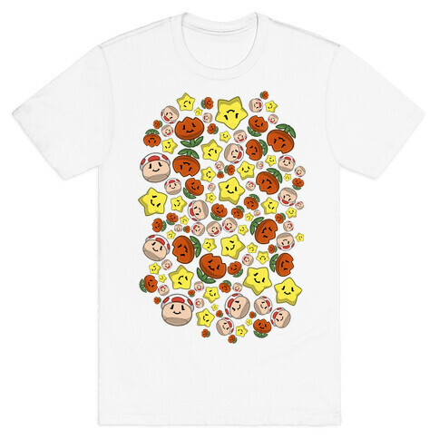 Stuffed Powerups Pattern T-Shirt