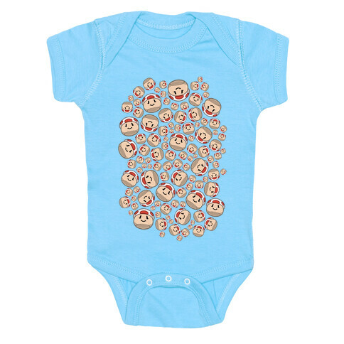 Stuffed Shrooms Pattern Baby One-Piece