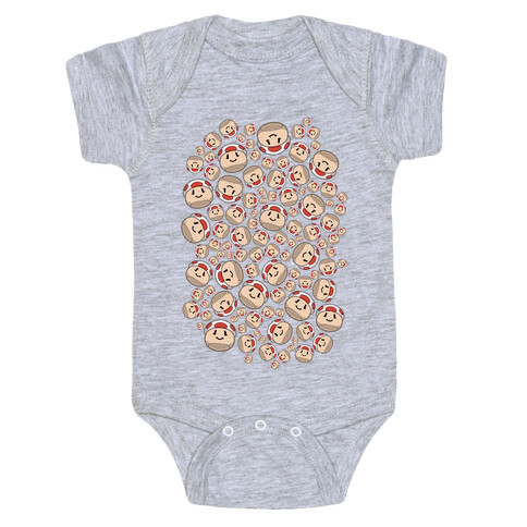 Stuffed Shrooms Pattern Baby One-Piece