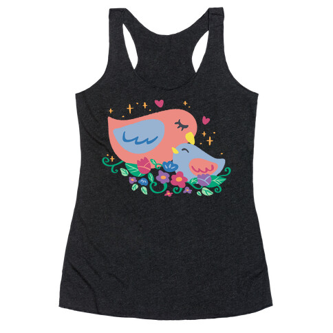 Mama Bird Orange Racerback Tank Top