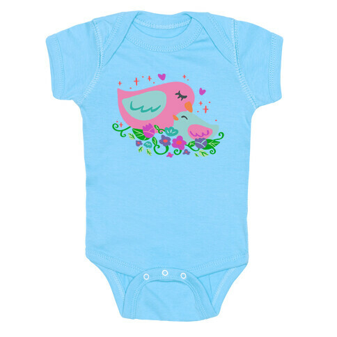 Mama Bird Pink Baby One-Piece