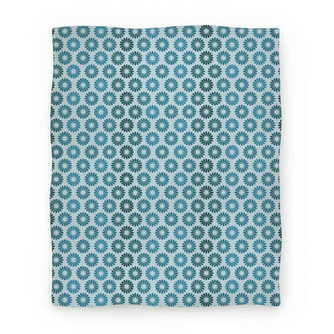 Vintage Flower Pattern Blanket (Blue) Blanket