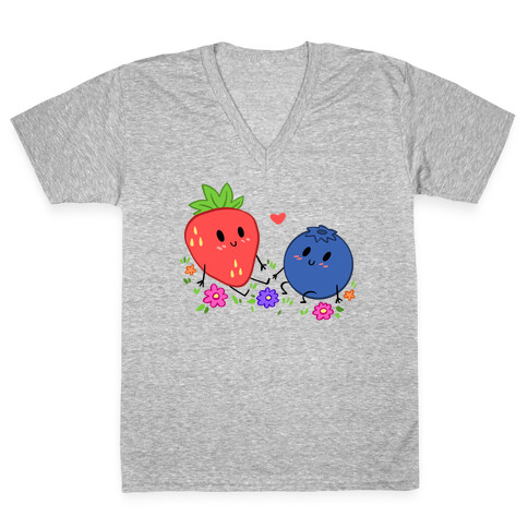 Berry Good Friends V-Neck Tee Shirt