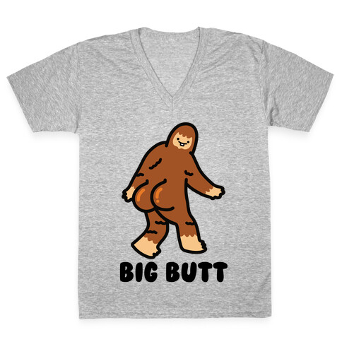 Big Butt (Big Foot) V-Neck Tee Shirt